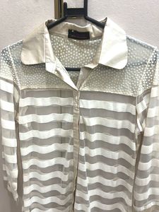 Sheer Striped Blouse