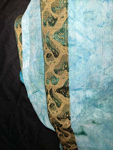 Elegant Blue Tie-Dye Saree