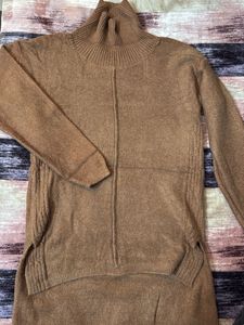 Stylish Brown Sweater Dress