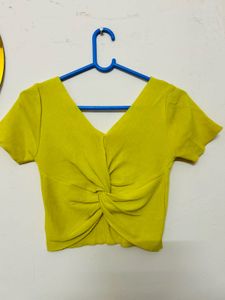 Cute Yellow Crop Top