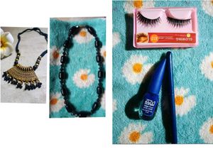 TWO NECKLACE & EYELINER COMBO
