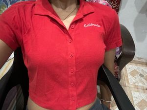 Forever 21 Red Polo Shirt