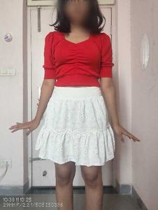 White Ruffle Mini Skirt