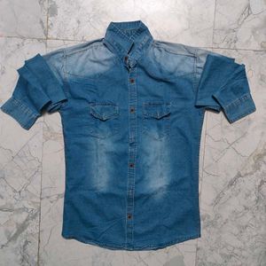 PREMIUN BRAND ALLEN SOLLY  Denim Shirt