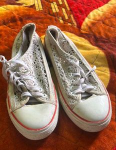 Preloved | Thrifted Shoe |Weaved Cotton Threads