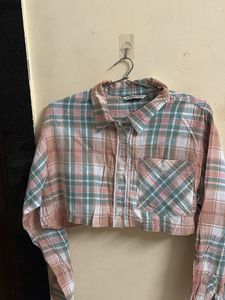 Cropped Plaid Shirt