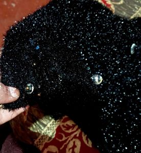 Sparkling Black Button-Up Sweater