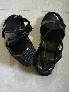 Black Patent Leather Sandals