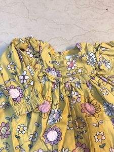 Floral Print Puff Sleeve Dress