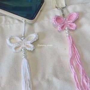 Crochet Butterfly And Miffy Keychain