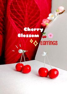 Cherry Blossom Earrings 🍒🌸