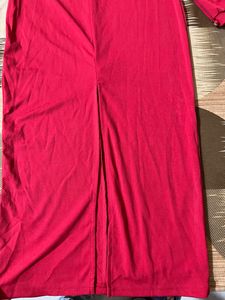 Button Cocktail Red Dress