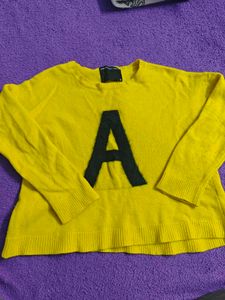 Yellow 'A' Sweater