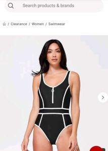 Basic Swimsuit With Chain In Front