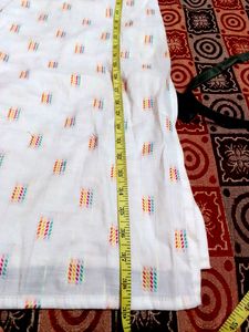 White Thread nd Mirror Work Kurti
