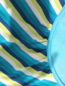 Mulit Coloured Sleeveless Top With Slant Strips