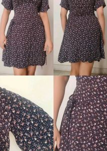 Floral Print Wrap Dress