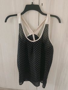 Black Polka Dots Tank Top
