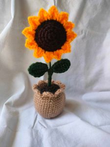 Crochet Sunflower Decor