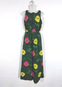 Green Tie And Dye Print Dress (Women's)