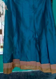 Teal &amp; Gold Embroidered Kurti