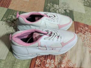 Cute Pink &amp; White Sneakers