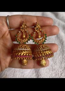 Matte Finish Big Butti Earrings