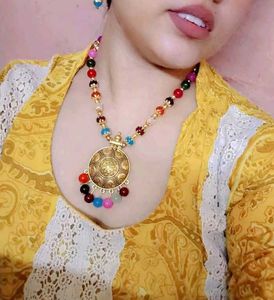 Colorful Beaded Necklace Set 2 peice combo se