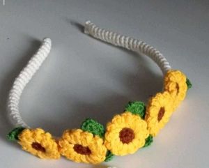 Crochet sunflower Hairband 🌻💫✨🧶