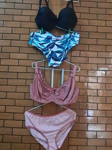 Combo  Of Four  Imported Fabric Bra N Panty