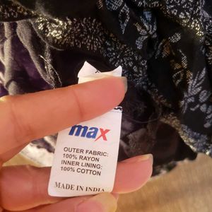 Patterned Black Dress