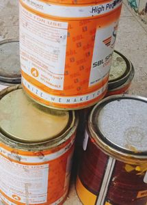 Assorted EMPTY Paint Cans - set Of (5)Cans