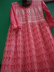 Pink Embroidered Dress