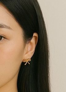 Golden Bow Earrings