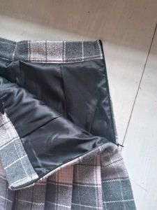 Plated Korean Skirt With Built-in Shorts