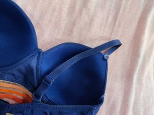 Padded Blue Bra