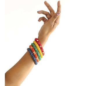 Colorful Mirrored Bangles - Set of 5
