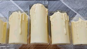 set of five. candle light