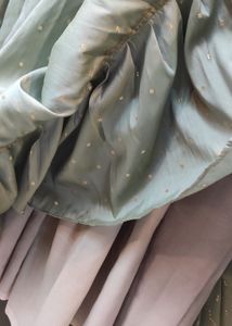 Pastel Green Vintage-Style Flared Dress | Size S-M