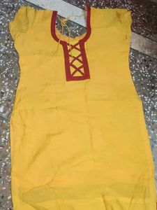 Handmade Yellow Salwar Suit