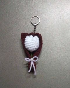 Crochet Flower Bouquet Keychain