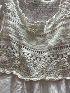 White Crochet Summer Dress