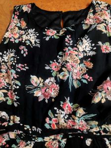 Chic Floral Fit And Flare Dress with Belt