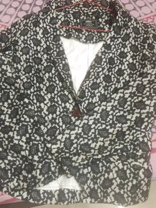 Black And White Blazer For Girls