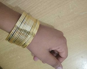 Gold Tone Bangle Set (16 Bangles)