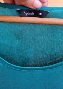 Splash Aqua Satin Top