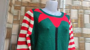 Elf Christmas Sweater Dress