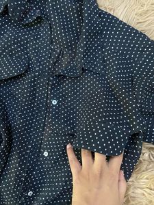 Polka Dot Sheer Blouse