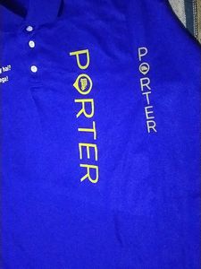 Porter Blue Polo Shirt-L