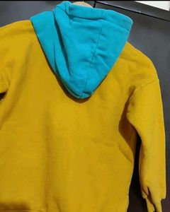 Gold Yellow Winter Hoodie For 4- 5 Year Boy